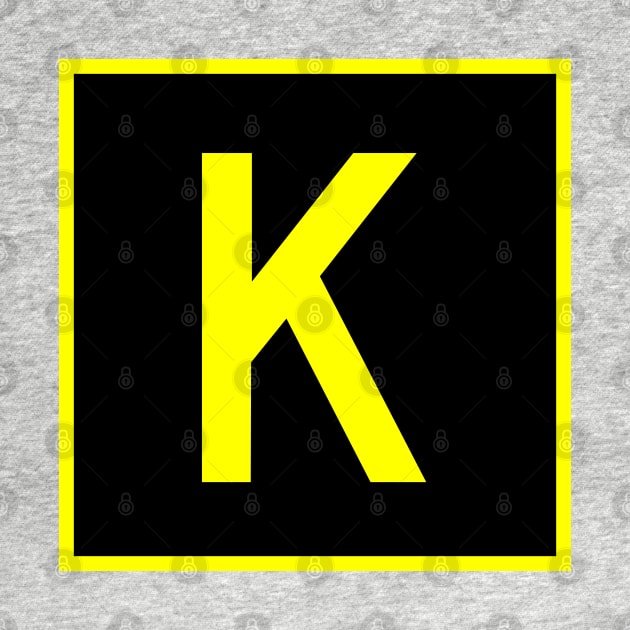 K - Kilo - FAA taxiway sign, phonetic alphabet by Vidision Avgeek